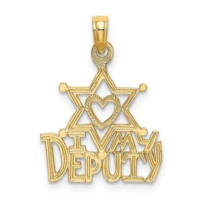 I Heart My Deputy Charm 14k Gold D4075, MPN: D4075, 637218024957