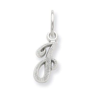 Casted Initial J Charm 14k white Gold WCH138-J, MPN: WCH138-J, 883957133492