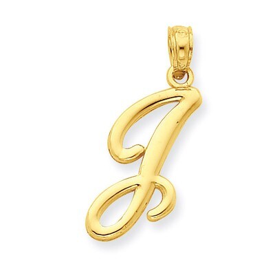 J Script Initial Pendant 14k Gold YC993J, MPN: YC993J, 637218007073