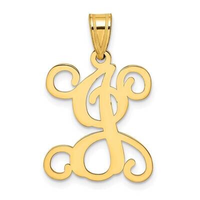 Initial Letter J Pendant 14k Gold Casted High Polished XNA518Y/J, MPN: XNA518Y/J,