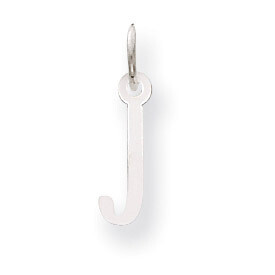Small Slanted Block Initial J Charm Pendant 14k white Gold YC645J, MPN: YC645J, 191101634253