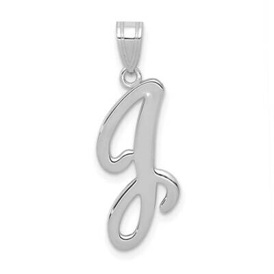 Script Letter J Initial Pendant 14k White Gold YC993WJ, MPN: YC993WJ, 196904070796