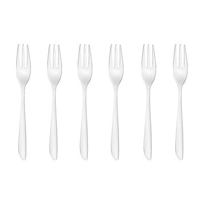 Sambonet Cake &amp; Coffee Pack 6 Piece Cake Forks Leaf 52163A55, MPN: 52163A55,