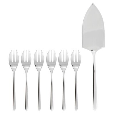 Sambonet Cake &amp; Coffee Cake Set 6 Forks And Server Linear 52513A87, MPN: 52513A87, 790955000000