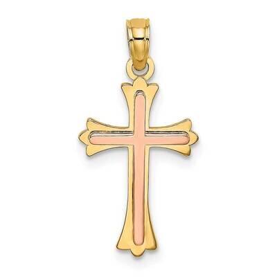 Cross Charm 14k Two-tone Gold K9067, MPN: K9067, 637218037810