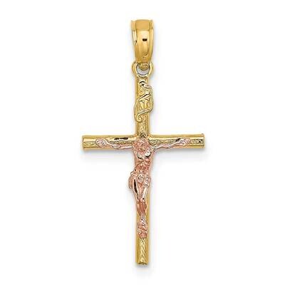 Cross Crucifix Charm 14k Two-tone Gold K9087, MPN: K9087, 637218041374