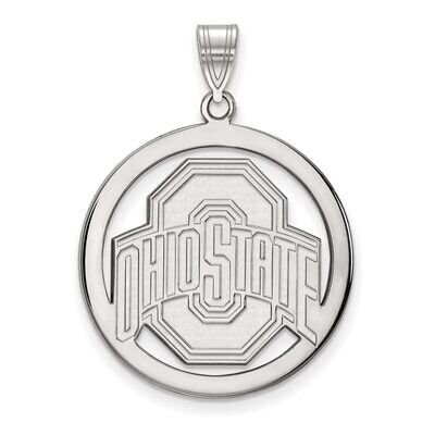 Ohio State University L Pendant in Circle Sterling Silver SS035OSU, MPN: SS035OSU, 886774693682