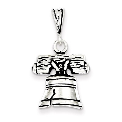 Bell Charm Antiqued Sterling Silver QC7597, MPN: QC7597, 883957554792