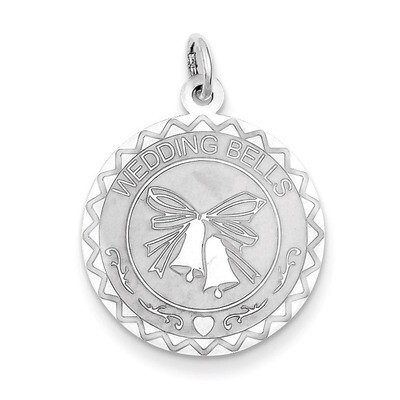 Wedding Bells Disc Charm Sterling Silver QC2077, MPN: QC2077, 883957518756