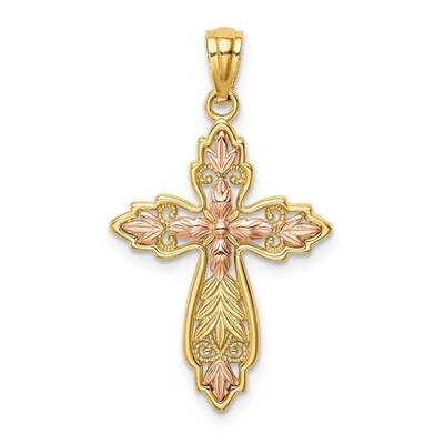 Cross Pendant 14k Two-tone Gold C4692, MPN: C4692, 883957327501