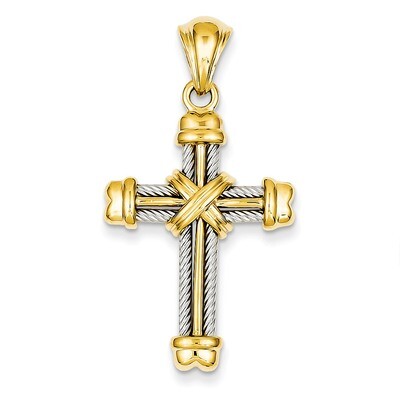 Cross Pendant 14k Two-Tone Gold D254, MPN: D254, 883957136462