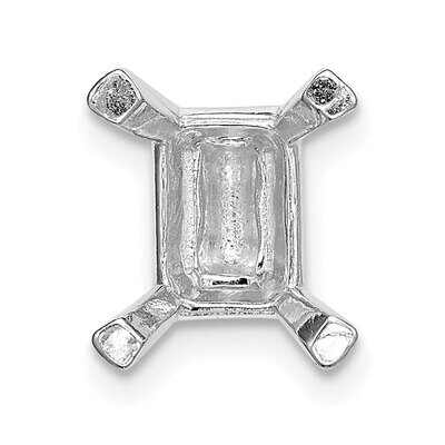 Emerald Tapered Center Head 6x4.5mm Setting Platinum PL203-4, MPN: PL203-4,