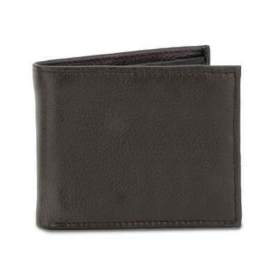 Brown Cowhide RFID Center Flap Bifold Wallet GM23266, MPN: GM23266,