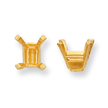 Emerald Tapered Center Head 4X3mm Setting 18k Yellow Gold 8Y203-1, MPN: 8Y203,