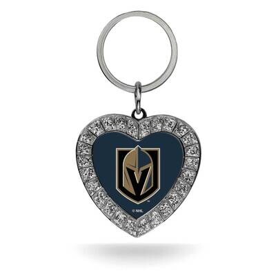 NHL Vegas Golden Knights Rhinestone Heart Key Ring GC7987, MPN: GC7987, 767345438256