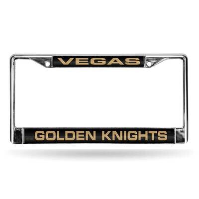 NHL Vegas Golden Knights Laser Chrome Car License Plate Frame GC7129, MPN: GC7129, 767345317797