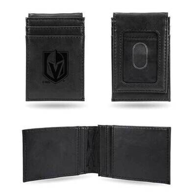 NHL Vegas Golden Knights Black Faux Leather Front Pocket Wallet GC7618, MPN: GC7618, 767345896728