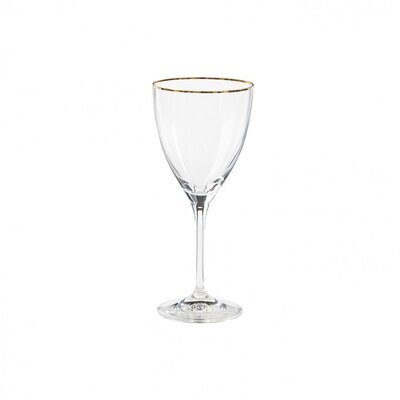 Casafina Sensa Clear With Golden Rim Wine Glass with Golden Rim 9 Oz CFV0075-CGD Set of 6, MPN: CFV…