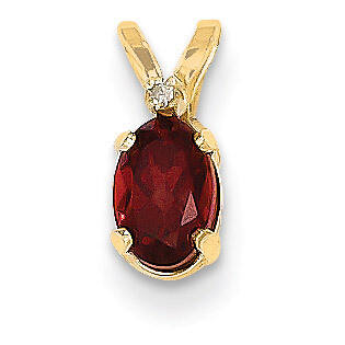 Diamond &amp; Garnet Birthstone Pendant 14k Gold XBE156, MPN: XBE156, 883957238692