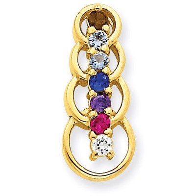 7 Birthstones Family Pendant 14k Yellow Gold XMP51/7, MPN: XMP51/7, 883957517858