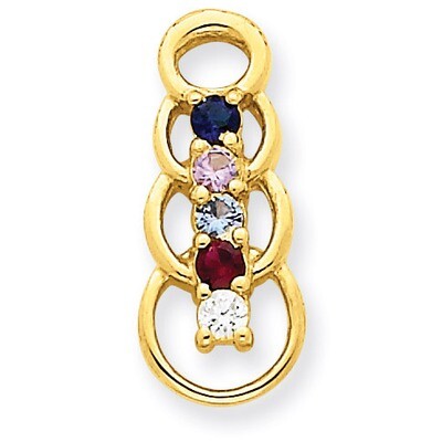 5 Birthstones Family Pendant 14k Yellow Gold XMP51/5, MPN: XMP51/5, 883957493916