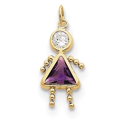 February Girl Birthstone Charm 10k Gold 10XCK158, MPN: 10XCK158, 716838192632