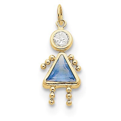 March Girl Birthstone Charm 10k Gold 10XCK160, MPN: 10XCK160, 716838192649