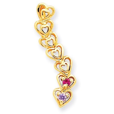 2 Birthstones Family Pendant 14k Gold XMP54/2, MPN: XMP54/2, 883957417073