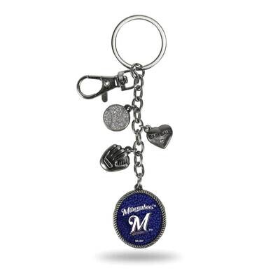 MLB Milwaukee Brewers Sparo Charm Key Ring GC6902, MPN: GC6902, 767345693037