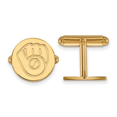 Milwaukee Brewers Cufflinks Gold-plated Silver GP026BRE, MPN: GP026BRE, 886774929460