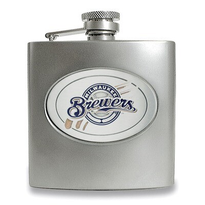 Milwaukee Brewers Stainless Steel 6oz Hip Flask GC974, MPN: GC974, 89006607406