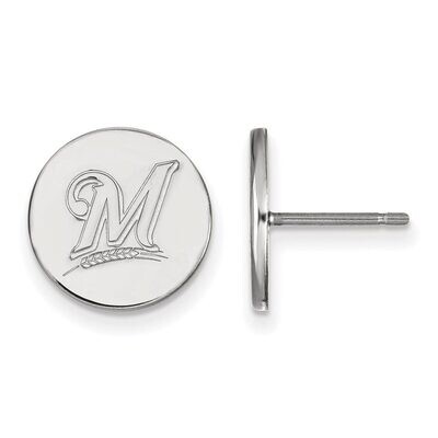 Milwaukee Brewers Small Disc Earring Sterling Silver SS017BRE, MPN: SS017BRE, 886774628028