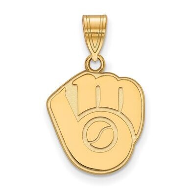 Milwaukee Brewers Medium Pendant 14k Yellow Gold 4Y021BRE, MPN: 4Y021BRE, 886774875859