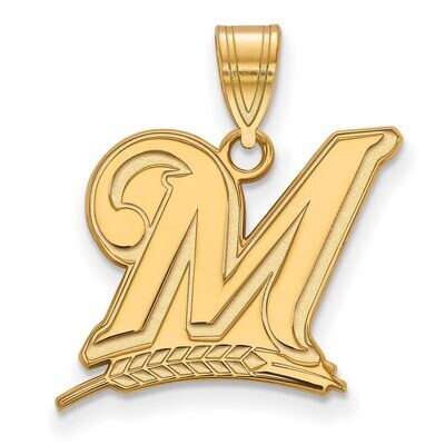 Milwaukee Brewers Large Pendant 10k Yellow Gold 1Y004BRE, MPN: 1Y004BRE, 886774800660