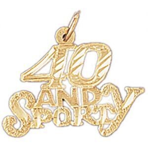 Dazzlers Jewelry 40 And Sporty Pendant Necklace Charm Bracelet in Yellow, White or Rose Gold 9695, …