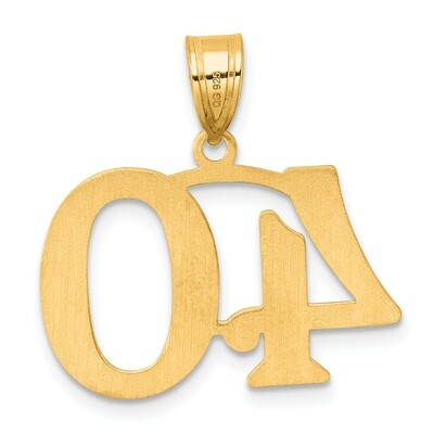 Number 40 Pendant 14k Gold Polished APN40, MPN: APN40, 196904080122