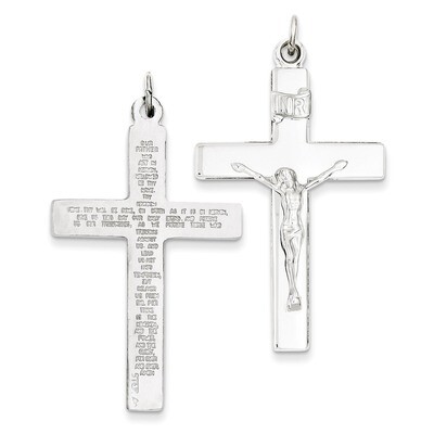 Crucifix Pendant Sterling Silver QC3382, MPN: QC3382, 883957518763