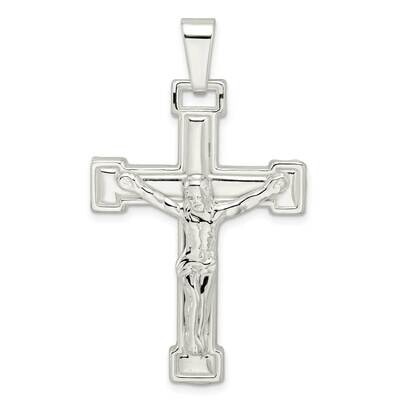 Crucifix Pendant Sterling Silver Polished QC11174, MPN: QC11174, 191101768330