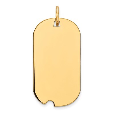 Engravable Dog Tag Polished Disc Charm Sterling Silver Gold-plated QM442G/27, MPN: QM442G/27, 88395…