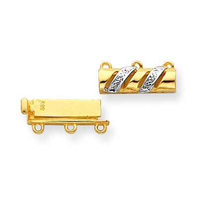 Diamond Accent Multi-Strand Bead-Pearl Clasp 14k Gold YG2019