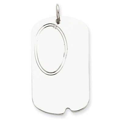 Dog Tag Disc Charm Engravable Sterling Silver QM444/35, MPN: QM444/35, 883957490274