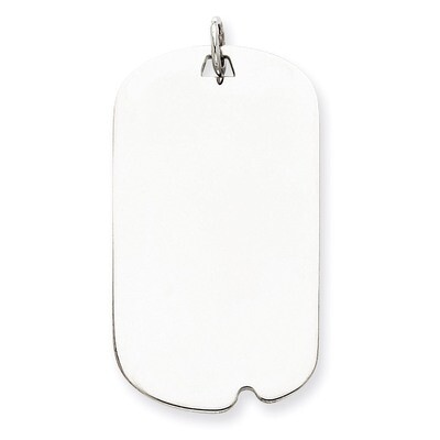 Dog Tag Disc Charm Engravable Sterling Silver QM443/35, MPN: QM443/35, 883957552521