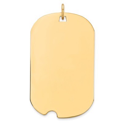 Engravable Dog Tag Disc Charm Sterling Silver Gold-plated QM500G/27, MPN: QM500G/27, 883957604565