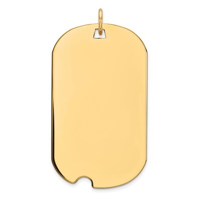 Engravable Dog Tag Disc Charm Sterling Silver Gold-plated QM443G/18, MPN: QM443G/18, 883957780320