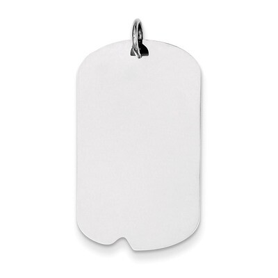 Sterling Silver Engravable Dog Tag Disc Charm Sterling Silver QC1390, MPN: QC1390, 883957976051