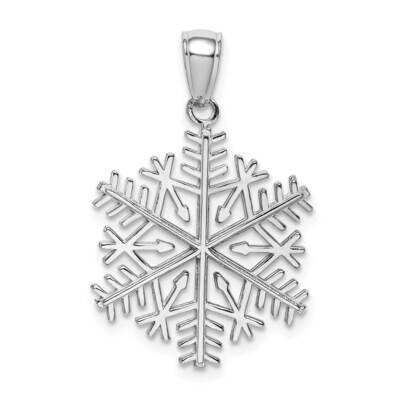 3-D Snowflake Pendant 14k White Gold Polished C2215W, MPN: C2215W, 637218126446
