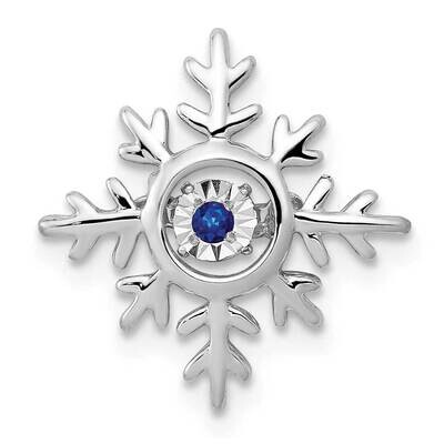 Vibrant Sapphire Snowflake Pendant 14k White Gold PM5165-SA-W, MPN: PM5165-SA-WA, 883957306513