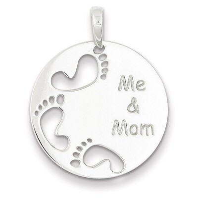Me &amp; Mom Pendant Sterling Silver Polished QC7521, MPN: QC7521, 886774759784