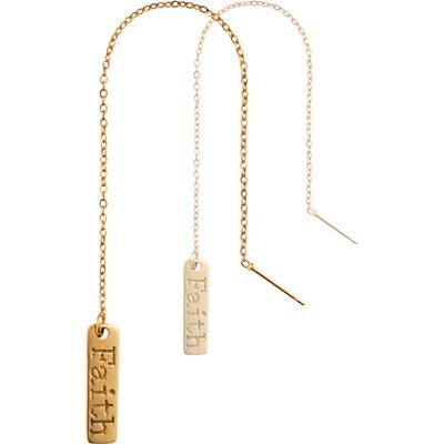 Nikki Lissoni Faith Threader Earrings with Tag Gold-Plated 20mm EA2008GM, MPN: EA2008GM, 8719075300…