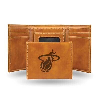 NBA Miami Heat Brown Faux Leather Trifold Wallet GC7715, MPN: GC7715, 767345898999